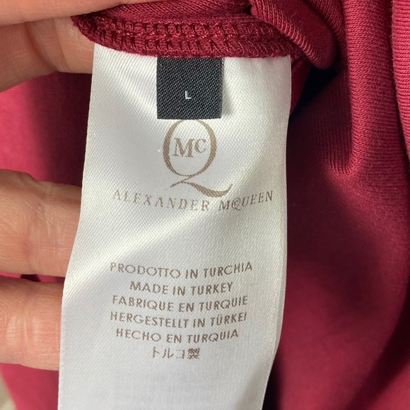 Alexander McQueen 3/4 Sleeve Zip Oxblood Dress L - Picture 8 of 12